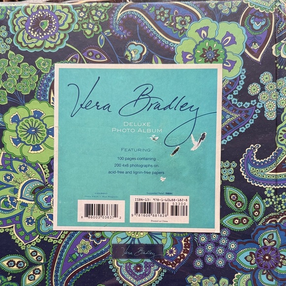 Vera Bradley Blue Rhapsody Paisley Photo Album - Picture 2 of 5
